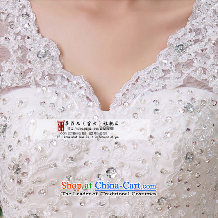 Pregnant women wedding slotted shoulder Korean high waist straps, wedding dresses new 2015 V-Neck HS6263 lace white XL package returning picture, prices, brand platters! The elections are supplied in the national character of distribution, so action, buy now enjoy more preferential! As soon as possible.