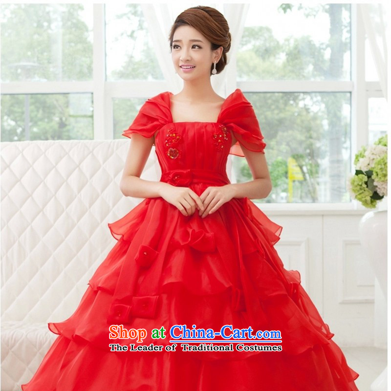 Love So Peng 2014 autumn and winter, does not show the stomach Top Loin of Korean cake petticoats video thin large tie pregnant women bride Wedding Package, returning red XL love so Peng (AIRANPENG) , , , shopping on the Internet