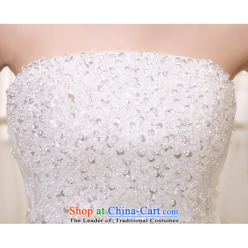 Hiv Miele wedding dresses 2015 new Korean version of the Princess Bride wedding wiping the chest straps stylish Sweet flowers on-chip video thin H-40 Sau San white L code waist 2.1 foot, the , , , shopping on the Internet