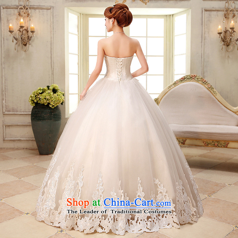 Hiv Miele wedding dresses 2015 new Korean anointed chest Princess Bride sweet wedding tie bows wedding gown marriage lace car Bone White S, AIDS H-35 spend miele shopping on the Internet has been pressed.
