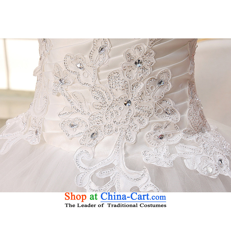 Hiv Miele wedding dresses 2015 new Korean anointed chest Princess Bride sweet wedding tie bows wedding gown marriage lace car Bone White S, AIDS H-35 spend miele shopping on the Internet has been pressed.