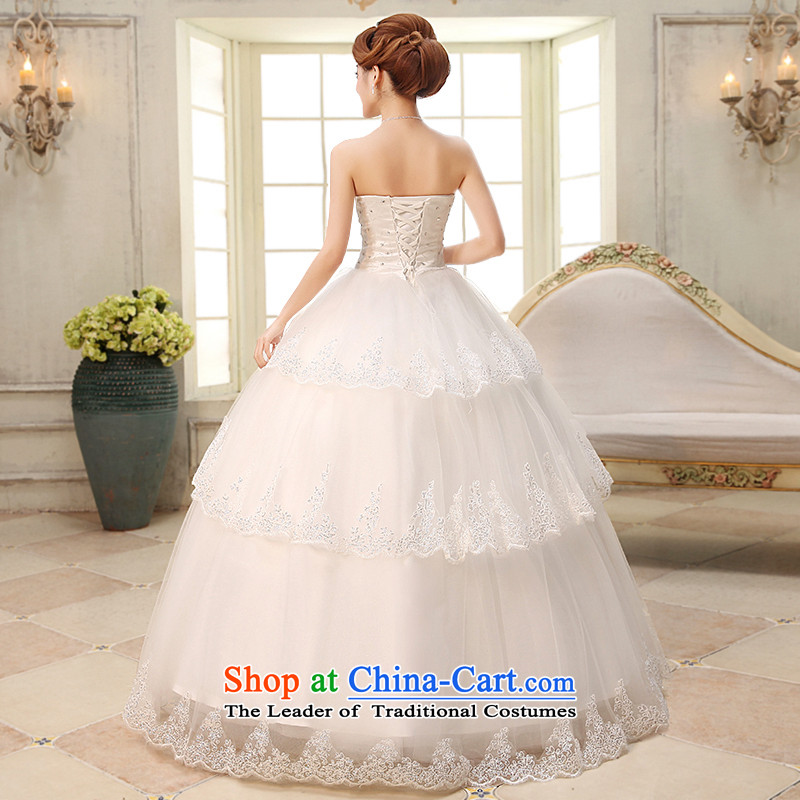 Hiv Miele wedding dresses 2015 new luxury of diamond ornaments with chest marriages to align the wedding band wedding dress Korean H-34 Sau San video thin white XL, HIV Miele shopping on the Internet has been pressed.