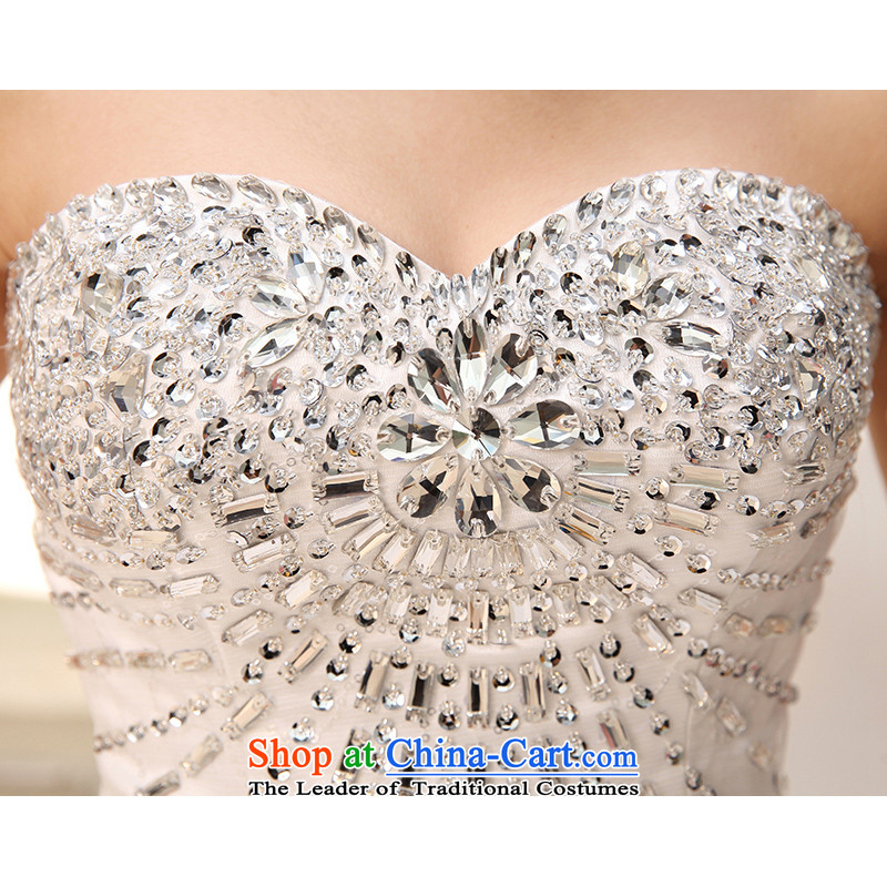 Hiv Miele wedding dresses 2015 new luxury of diamond ornaments with chest marriages to align the wedding band wedding dress Korean H-34 Sau San video thin white XL, HIV Miele shopping on the Internet has been pressed.