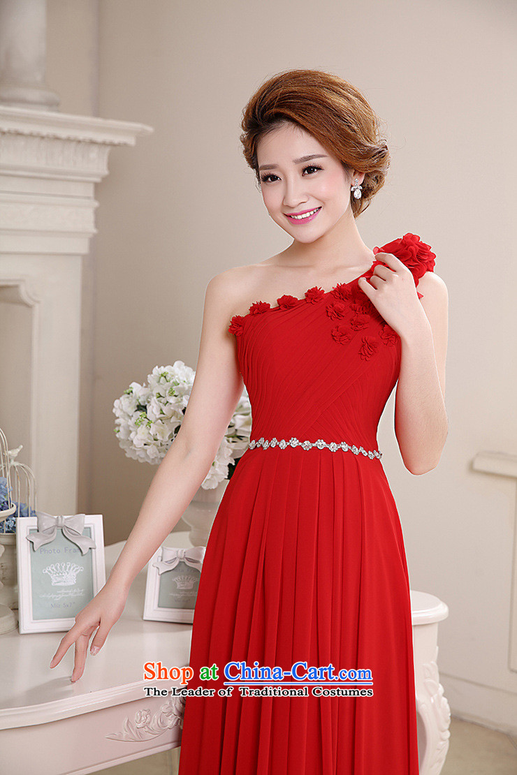 Yet, a dress long wedding dresses and stylish wedding service bridal bridesmaid bows shoulder Beveled Shoulder xs151 red large red Sau San XXL picture, prices, brand platters! The elections are supplied in the national character of distribution, so action, buy now enjoy more preferential! As soon as possible.