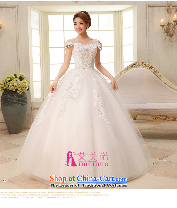 The HIV NEW 2015 princess slotted shoulder wedding dresses tail Korean lace thin snap to bind the video with a large number of White XL pictures, H-31 price, brand platters! The elections are supplied in the national character of distribution, so action, buy now enjoy more preferential! As soon as possible.