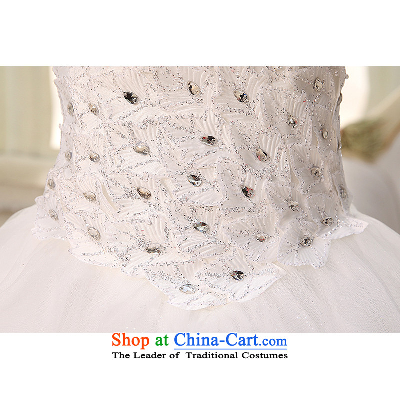 The HIV NEW 2015 wedding dresses Korean wiping the chest straps yarn diamond large female wedding to align the white marriages wedding H-30 white L, HIV Miele shopping on the Internet has been pressed.