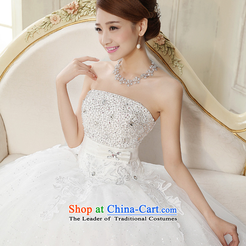 The HIV NEW 2015 wedding dresses on chip and diamond jewelry chest straps Bow Tie Silk flower buds Korean alignment to the Princess Bride wedding H-26 white XXL, HIV Miele shopping on the Internet has been pressed.