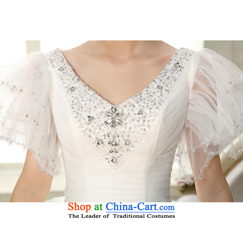 The HIV NEW 2015 wedding dress sweet shoulders gauze shoulder international diamond ornaments with Korean to align the Princess Bride marriage wedding H-25 white L, HIV Miele shopping on the Internet has been pressed.