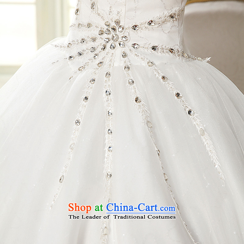 The HIV NEW 2015 wedding dresses marriages wedding fashion and chest shoulder of diamond ornaments lace straps wedding Phoenix wedding H-24 white XXL, HIV Miele shopping on the Internet has been pressed.