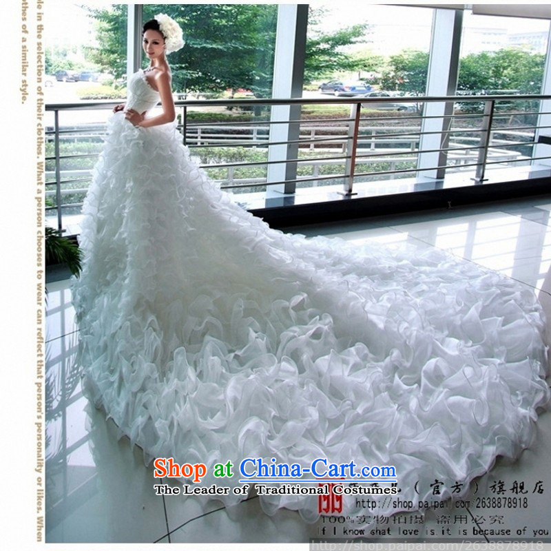 Love So Pang-won The Princess Bride tail wedding dresses Korean spring and summer fall 2015 new marriage to the size of the customer to be white do not return, love so Peng (AIRANPENG) , , , shopping on the Internet