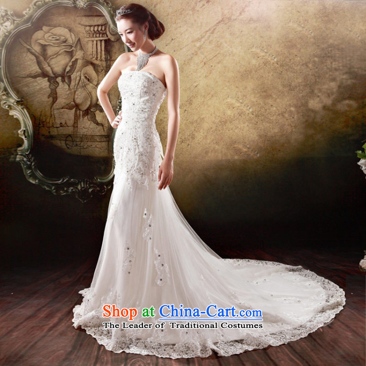 Love So Peng bride wedding dress small trailing video thin Korean hunsha Princess Mary Magdalene chest minimalist new 878 White XL package returning picture, prices, brand platters! The elections are supplied in the national character of distribution, so action, buy now enjoy more preferential! As soon as possible.