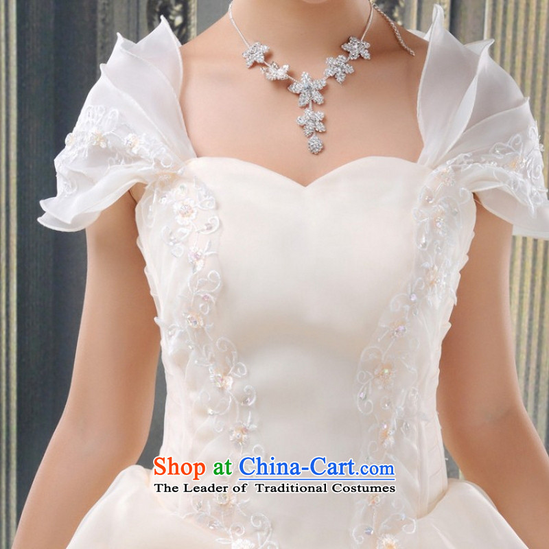 Love So Peng champagne color white bride wedding tail wedding boutique wedding video thin package shoulder princess straps) HS183 champagne color size is not returning to love, so Peng (AIRANPENG) , , , shopping on the Internet