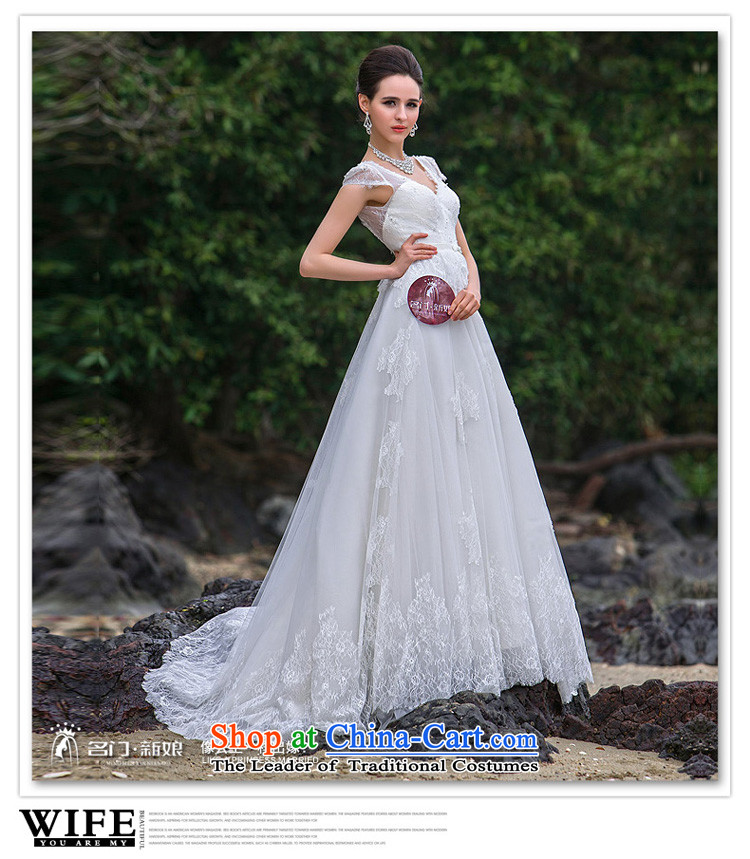 A new bride 2015 wedding sexy V-Neck small trailing lace wedding with cuff A537 White M wedding pictures, prices, brand platters! The elections are supplied in the national character of distribution, so action, buy now enjoy more preferential! As soon as possible.