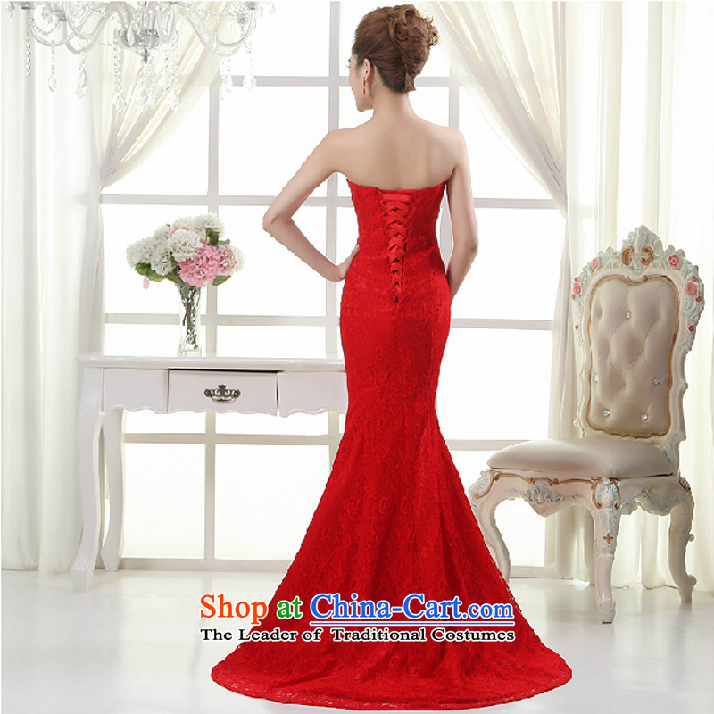 Yong-yeon and wipe the new 2015 chest wedding dresses foutune crowsfoot red lace bride wedding strap white made no refunds or exchanges, Yong Size Yim Close shopping on the Internet has been pressed.