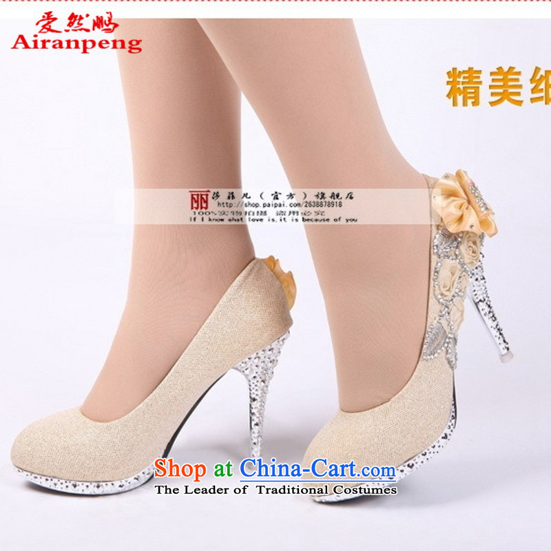 2015 Red Gold silver wedding shoes bridal shoes wedding shoes high heels HX088 red 37, love so Peng (AIRANPENG) , , , shopping on the Internet