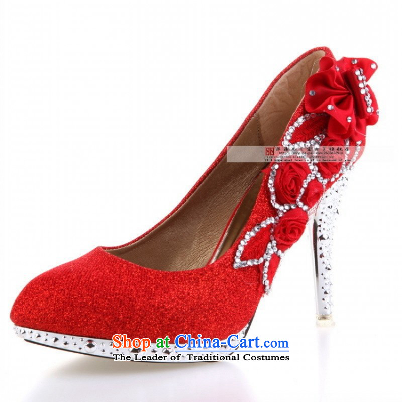 2015 Red Gold silver wedding shoes bridal shoes wedding shoes high heels HX088 red 37, love so Peng (AIRANPENG) , , , shopping on the Internet