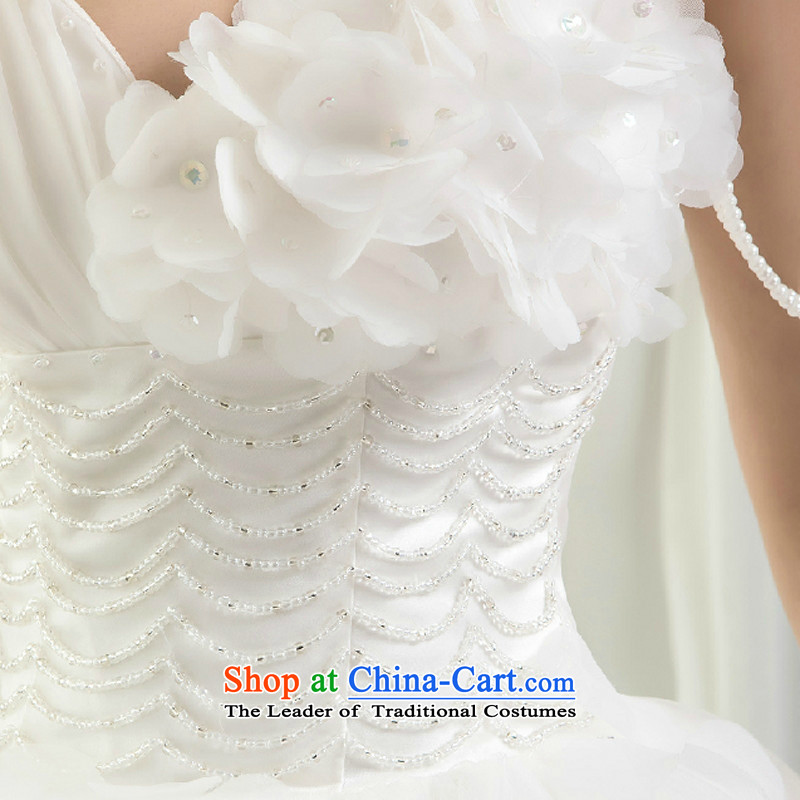Yong-yeon and wedding dresses 2015 New Princess sweet shoulder to align the wedding flower petals Beveled Shoulder bride wedding white made no refunds or exchanges, Yong Size Yim Close shopping on the Internet has been pressed.