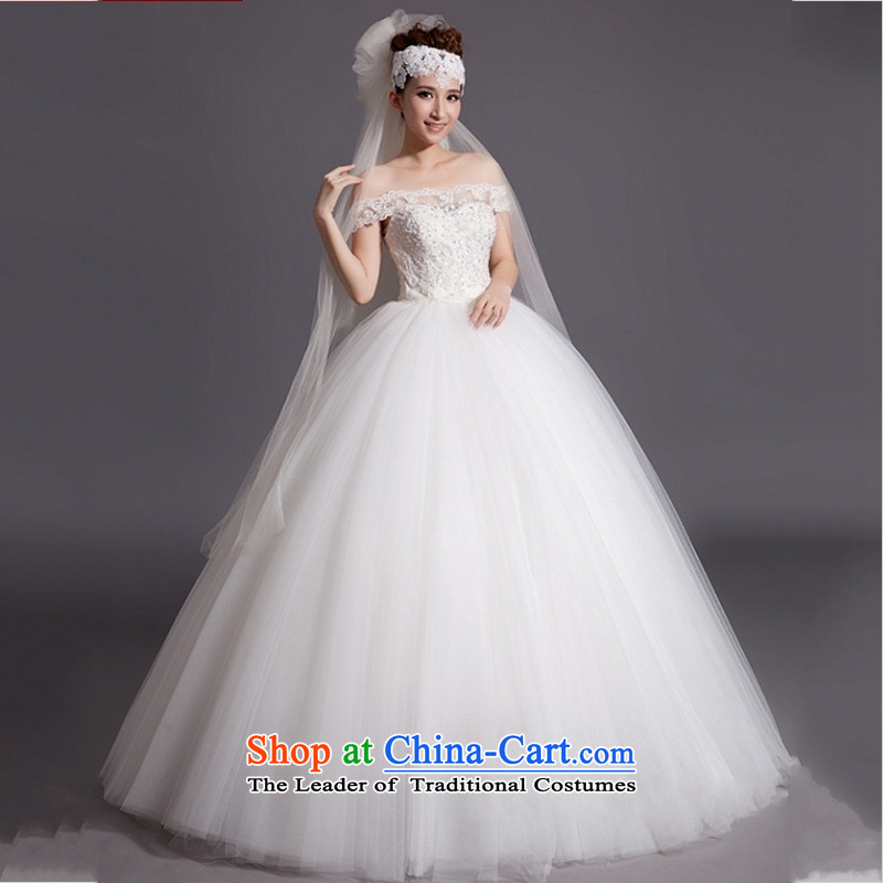 Yong-yeon and bride 2015 wedding dresses new Korean word shoulder trendy code to align the retro pregnant women hand-made white wedding size not returning, Yong-yeon and shopping on the Internet has been pressed.