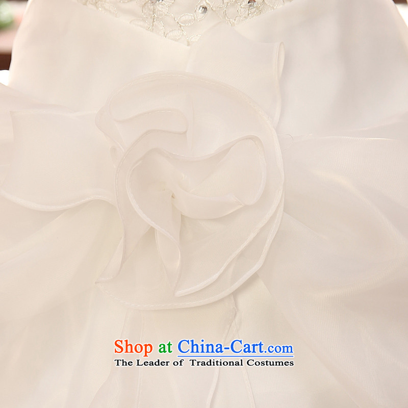Rain-sang yi 2015 new bride beautifully dress romantic flowers diamond wedding band wedding HS835 white L, rain-sang Yi shopping on the Internet has been pressed.