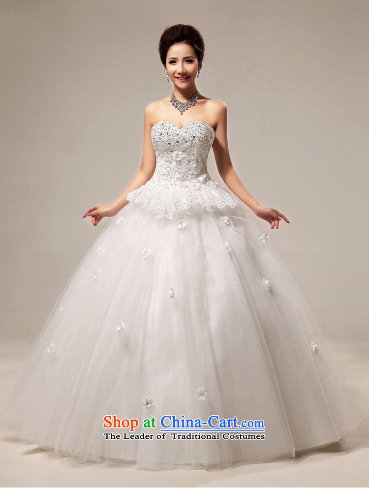 Rain-sang yi 2015 new wedding dresses Korean luxury water drilling and chest straps marriages princess skirt HS912 White M picture, prices, brand platters! The elections are supplied in the national character of distribution, so action, buy now enjoy more preferential! As soon as possible.