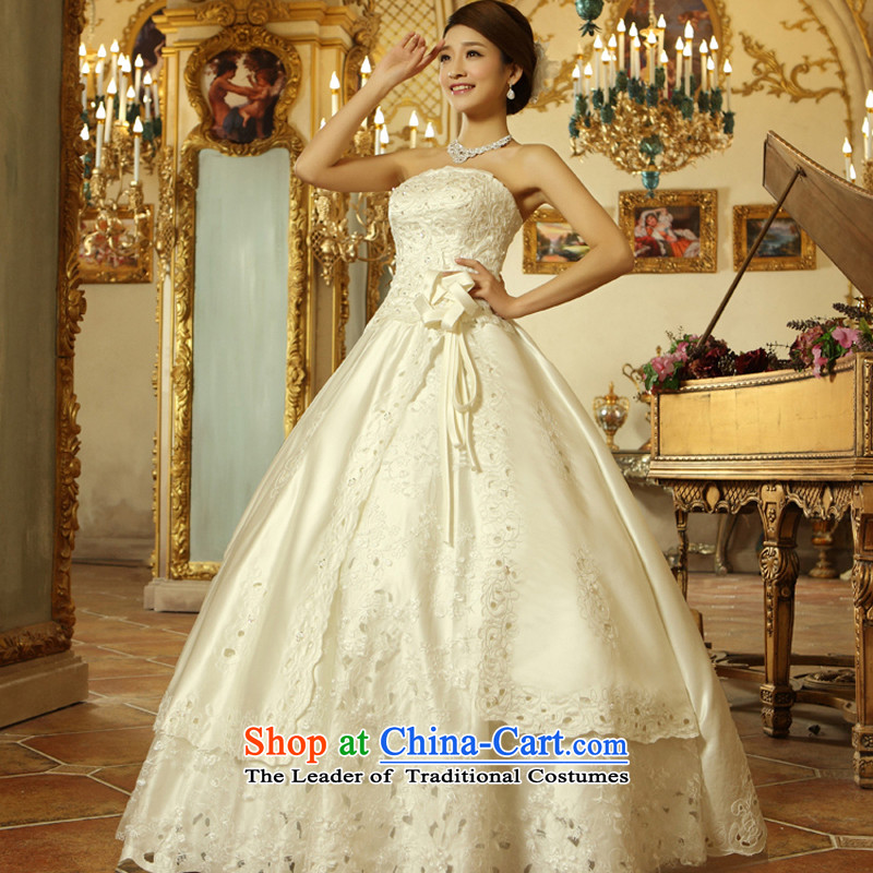 Rain-sang yi 2015 new bride wedding marriage White gauze align to bind with the Princess Royal Wedding Gown HS914 white S, rain-sang Yi shopping on the Internet has been pressed.