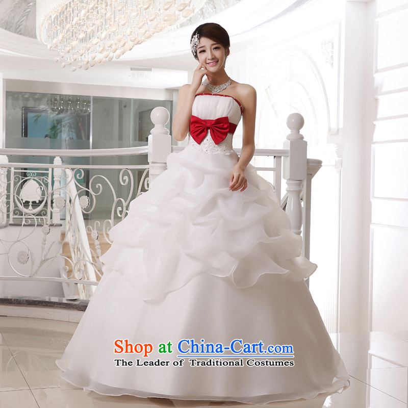 Rain-sang Yi marriages 2015 new dresses and stylish Sweet Korean Princess Mary Magdalene Chest straps to align the wedding HS916 white S, rain-sang Yi shopping on the Internet has been pressed.