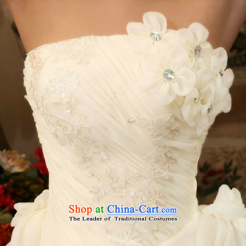 Yong-yeon and new 2015 Korean sweet princess wedding alignment with Chest straps flowers niba retro wedding dress has been upgraded to a white tie straps M Yong Yim Close shopping on the Internet has been pressed.