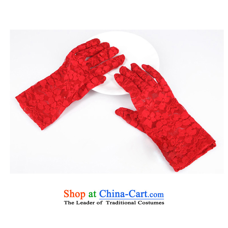 Rain Coat floor there is the bride gloves marriage wedding dresses gloves lace gloves short, gloves , days of red ST018 Woo Sang Yi shopping on the Internet has been pressed.