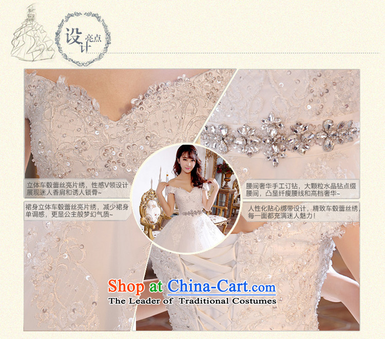 Honeymoon bride 2015 wedding sexy V-neck a field shoulder bags shoulder wedding to align bon bon, straps Korean Princess wedding white L picture, prices, brand platters! The elections are supplied in the national character of distribution, so action, buy now enjoy more preferential! As soon as possible.