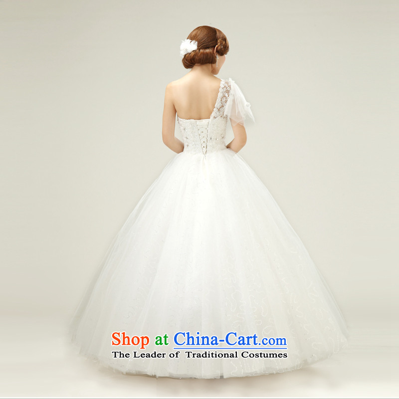 Yong-yeon and 2015 New shoulder wedding Korean Princess Beveled Shoulder straps lace to align the wedding dresses white made no refunds or exchanges, Yong Size Yim Close shopping on the Internet has been pressed.
