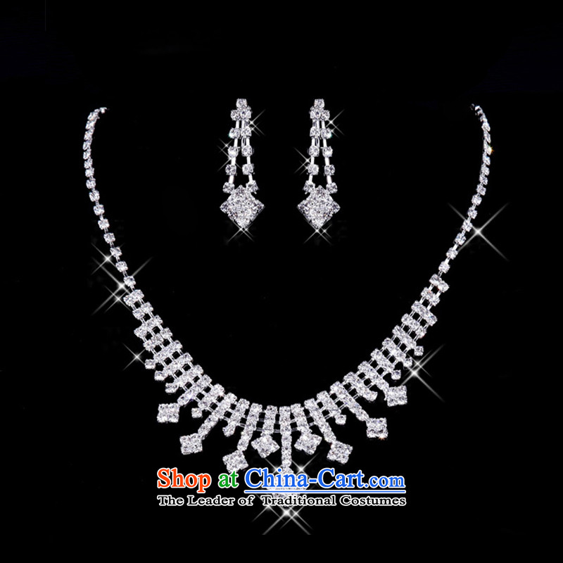 Rain-sang yi bride jewelry wedding dresses necklace with water drilling marriage necklace earrings crown kits kits XL019+HG64, XL019+HG64 rain still Yi shopping on the Internet has been pressed.