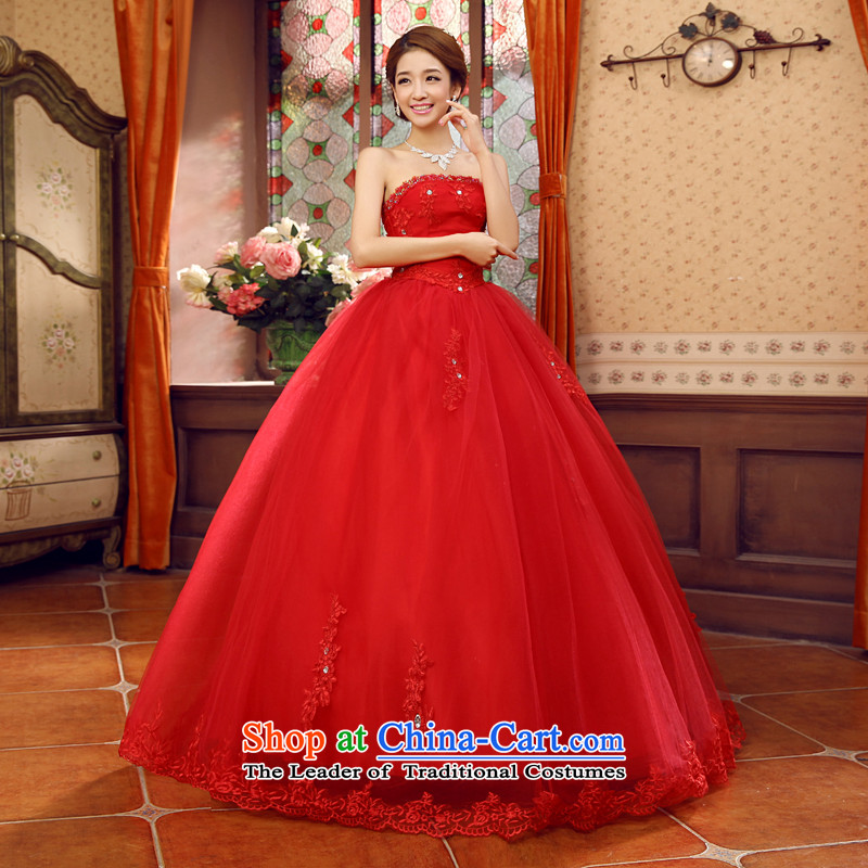 Rain-sang yi 2015 new wedding dress Korean Diamond Luxury depilation chest Princess Bride straps wedding HS917 large red Suzhou shipment rain still yi M , , , shopping on the Internet