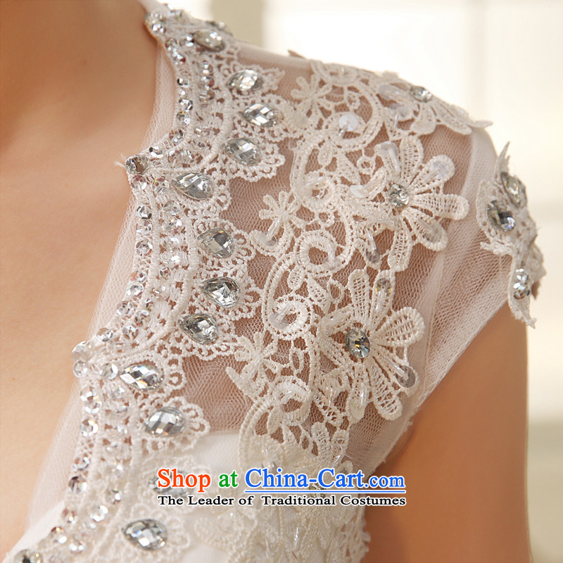Rain-sang Yi marriages 2015 new listing Korean dresses and sexy lace diamond package shoulder wedding HS926 white Suzhou shipment M rain still Yi shopping on the Internet has been pressed.