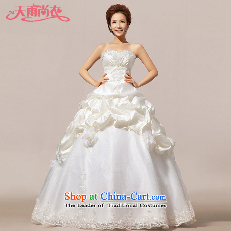 Rain-sang Yi marriages 2015 new manually align drill to the princess straps wedding HS842 whiteS