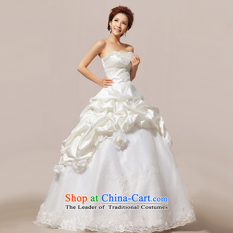 Rain-sang Yi marriages 2015 new manually align drill to the princess straps wedding HS842 white S, rain-sang Yi shopping on the Internet has been pressed.