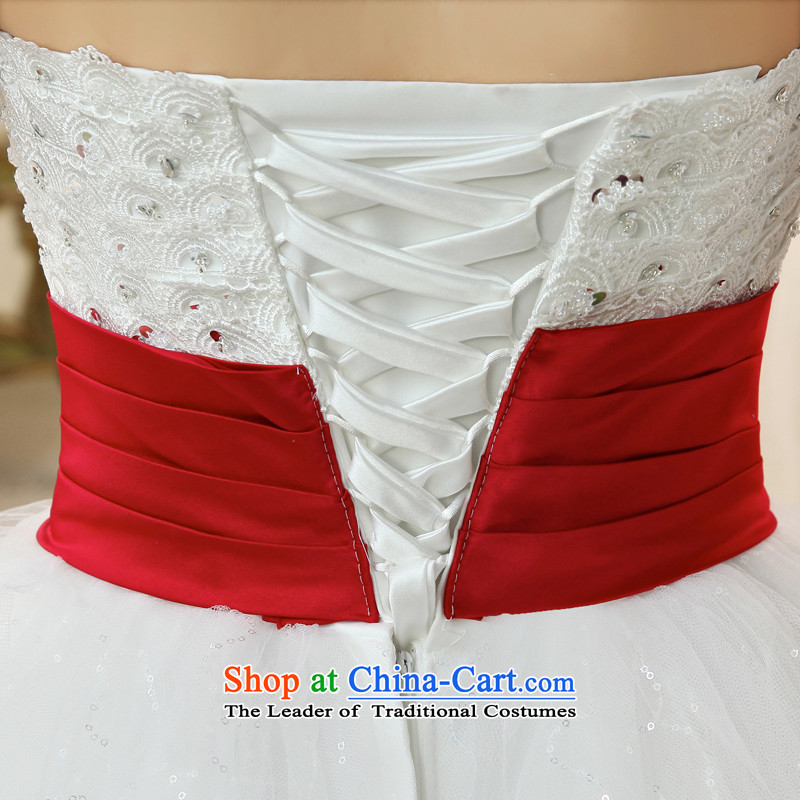 Rain-sang Yi New Sweet Bow Ties With 2015 chest straps to align, marriages wedding dresses HS868 white Suzhou shipment XXL, rain still Yi shopping on the Internet has been pressed.