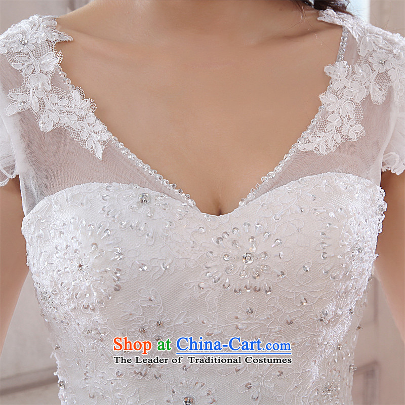 The spring of 2015, the bride honeymoon new products wedding dresses elegant package shoulder Princess Palace Korean wedding straps to align the wedding bon bon straps wedding White XL, bride honeymoon shopping on the Internet has been pressed.