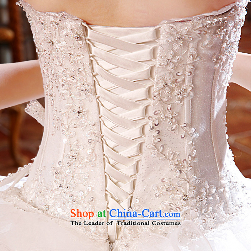 Honeymoon bride 2015 new wedding dresses lace on chip anointed chest princess bon bon skirt to align the wedding petticoats White XL, bride honeymoon shopping on the Internet has been pressed.