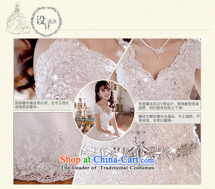 Honeymoon bride wedding spring 2015 new products wedding dresses new package shoulder princess deep V-neck strap to align the wedding wedding lace wedding White M pictures, prices, brand platters! The elections are supplied in the national character of distribution, so action, buy now enjoy more preferential! As soon as possible.