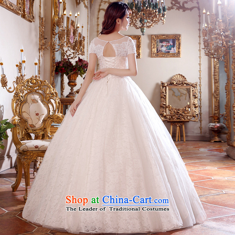 Honeymoon bride wedding spring 2015 new products wedding dresses Korean version of the new package shoulder princess bon bon wedding lace straps wedding White M honeymoon bride shopping on the Internet has been pressed.