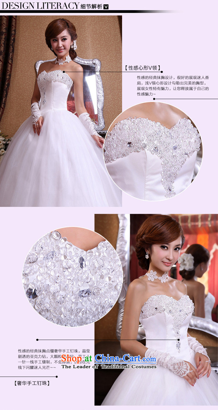 Honeymoon bride 2015 new wedding dresses Korean Korean style wedding water drilling flowers bride wedding sweet princess wedding White M pictures, prices, brand platters! The elections are supplied in the national character of distribution, so action, buy now enjoy more preferential! As soon as possible.