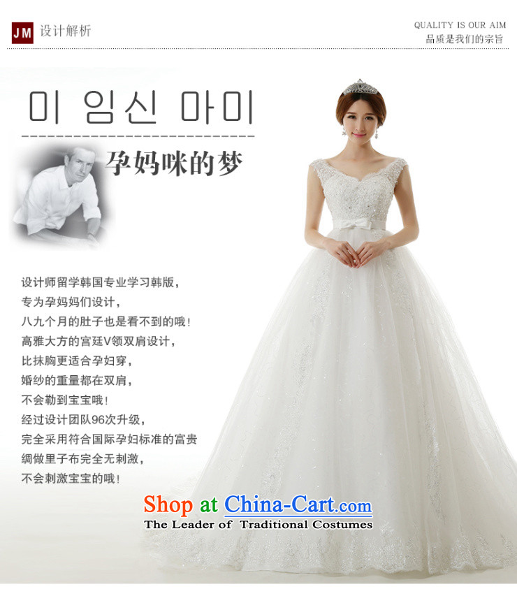 Clean the new 2015 Korean man Top Loin of pregnant women brides edition tail wedding word shoulder lace large tie marriages wedding dresses white streak of S picture, prices, brand platters! The elections are supplied in the national character of distribution, so action, buy now enjoy more preferential! As soon as possible.