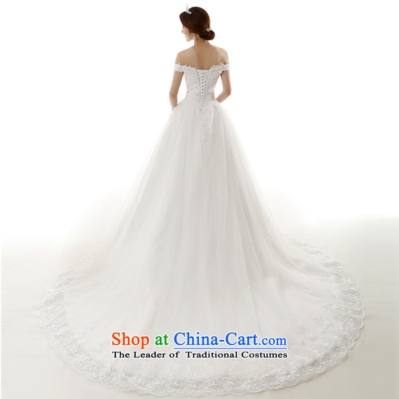 Clean the new 2015 Castores Magi retro minimalist lace trendy first field shoulder straps for maximum tail wedding video thin lace Sau San wedding dresses XXL, White man jie , , , shopping on the Internet
