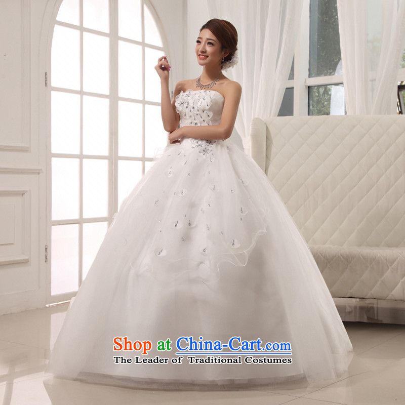 Yong-yeon and 2015 NEW Summer marriage Korean western wiping the chest to bind with the bride, wedding dresses White M Yong Yim Close shopping on the Internet has been pressed.