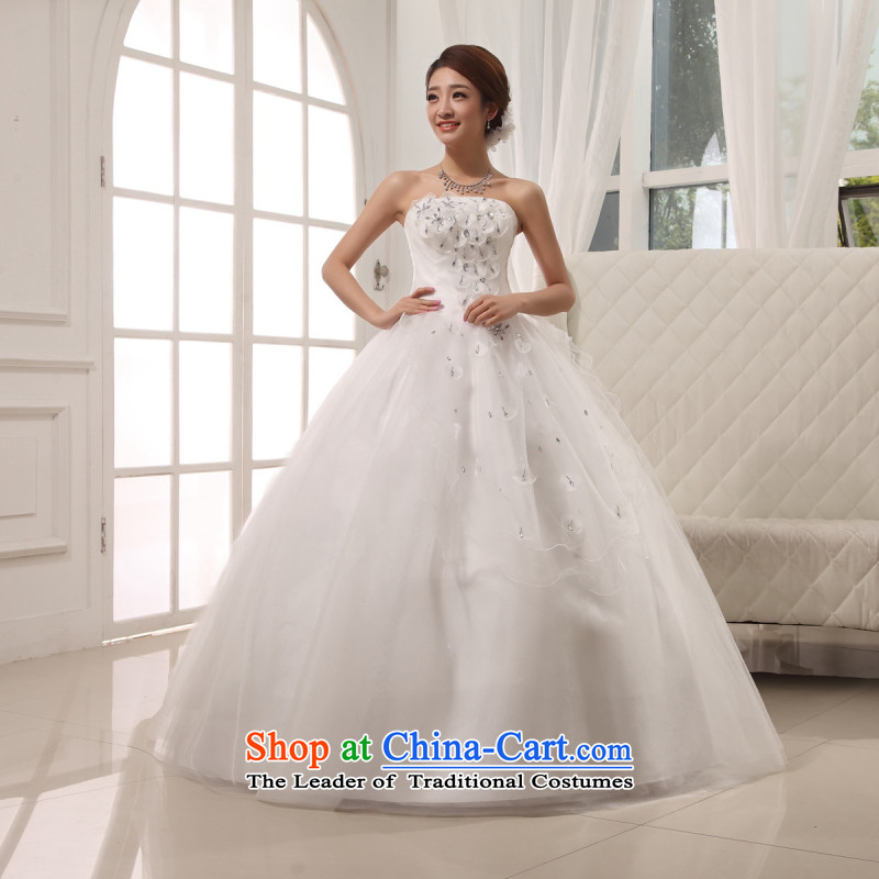 Yong-yeon and 2015 NEW Summer marriage Korean western wiping the chest to bind with the bride, wedding dresses White M Yong Yim Close shopping on the Internet has been pressed.