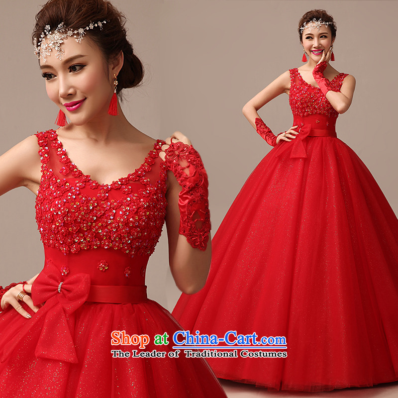 Sepia Chinese Red slotted shoulder red Wedding 2015 new stylish package shoulder straps flowers large red wedding red XL, plumbing, , , , shopping on the Internet