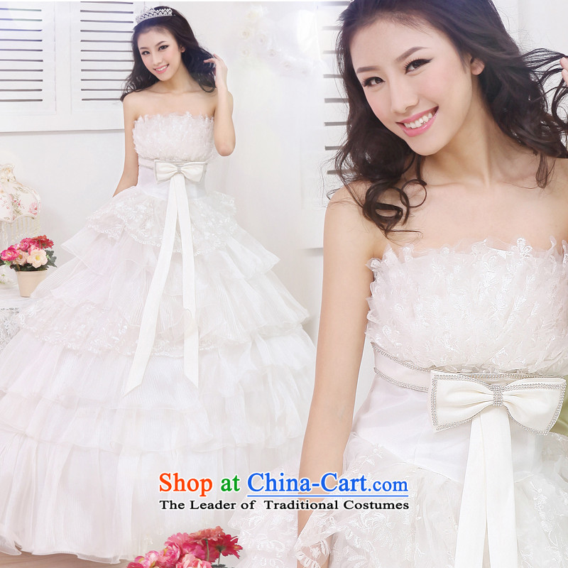 Honeymoon bride bride wedding dresses lace wiping the NEW Summer 2015 chest wedding sweet princess graphics thin wedding White XL, bride honeymoon shopping on the Internet has been pressed.