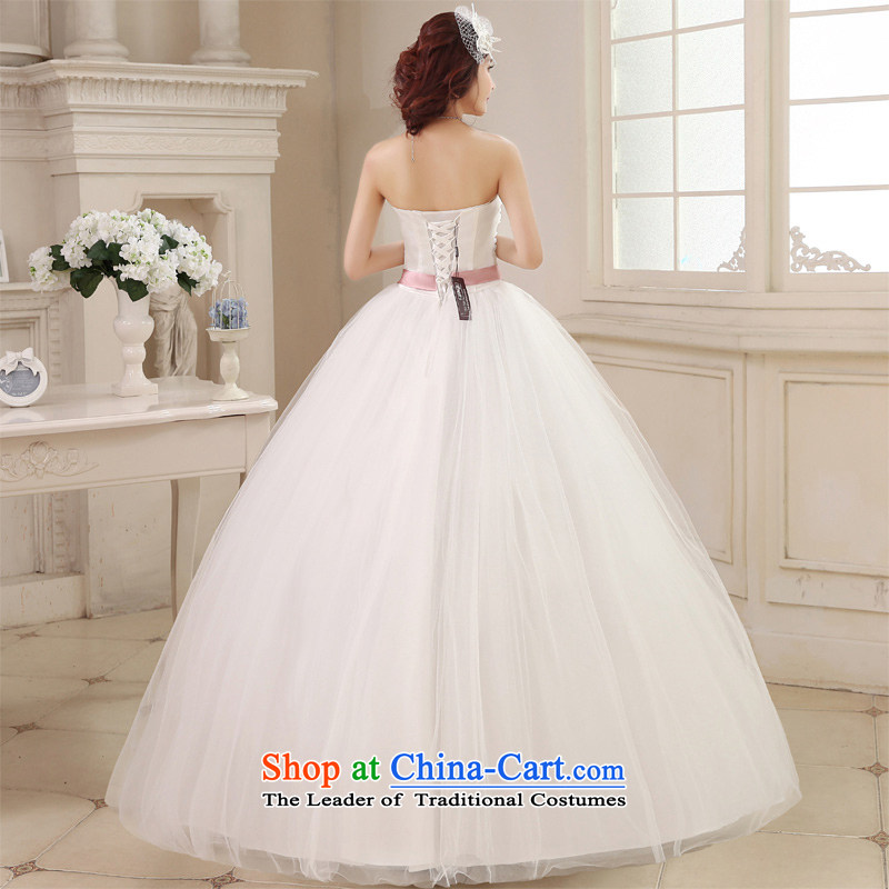 Honeymoon bride wedding dresses 2015 new Korean version on chip and wedding to align the chest straps princess wedding white XXL, honeymoon bride shopping on the Internet has been pressed.