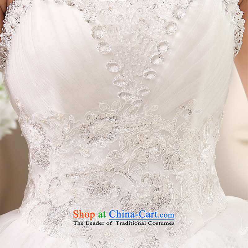 Honeymoon bride wedding dresses 2015 new Korean diamond wiping the chest to align the wedding princess straps wedding White M honeymoon bride shopping on the Internet has been pressed.