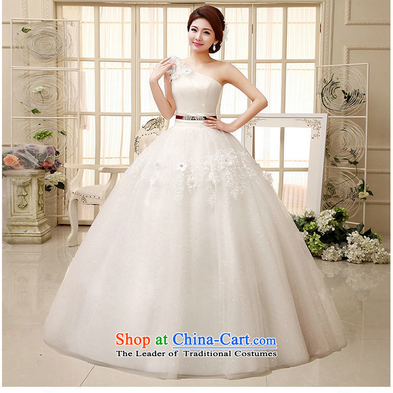 Optimize Hong-wedding dresses new 2014 Korean elegant shoulder strap white wedding XS268 Sau San white L, Optimize Hong shopping on the Internet has been pressed.